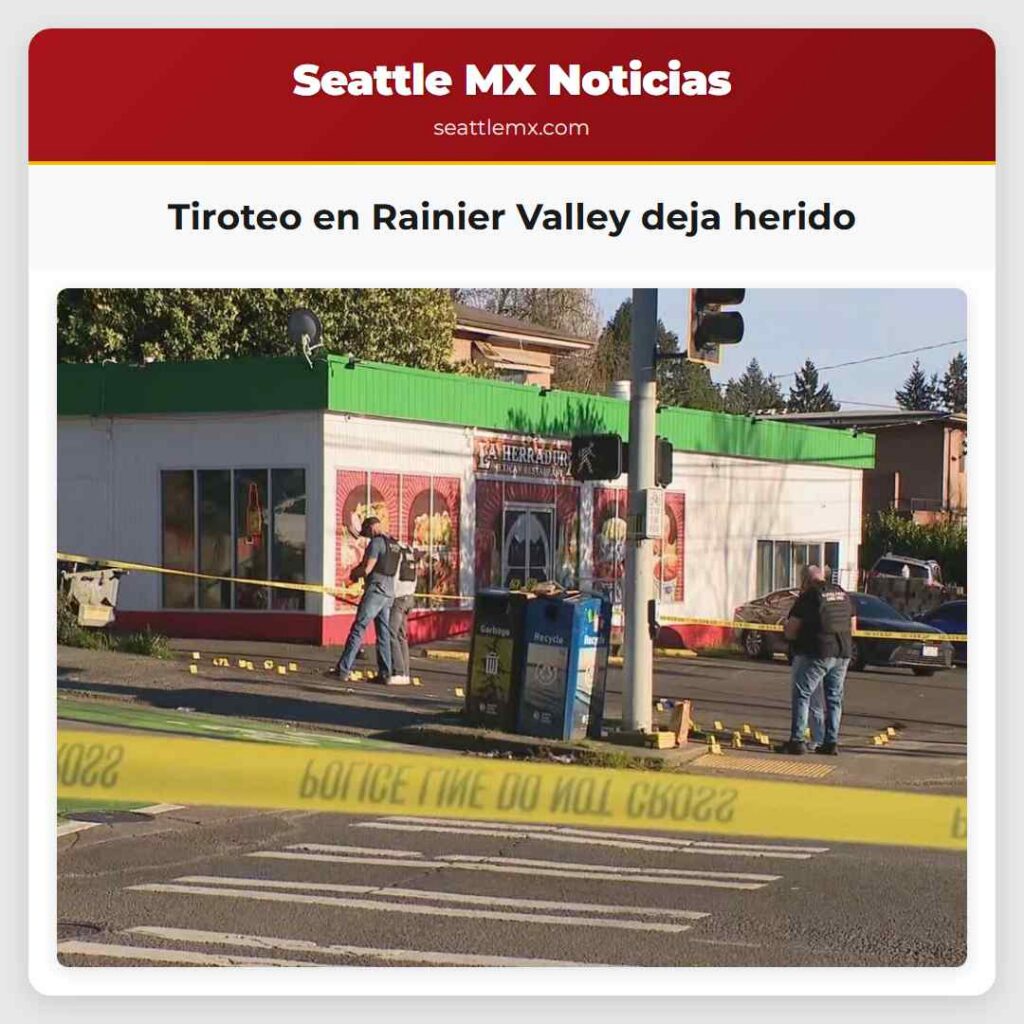 Tiroteo en Rainier Valley deja herido