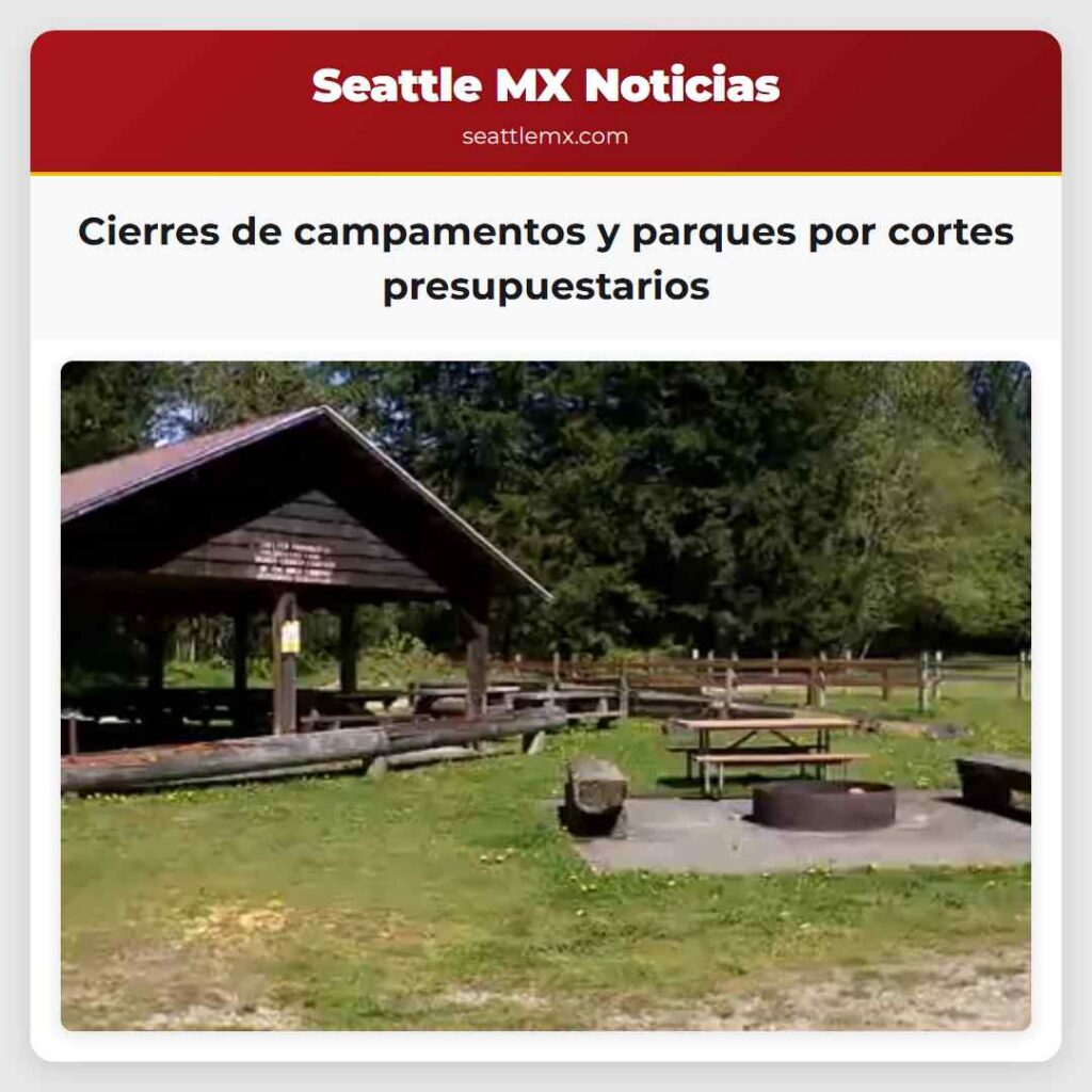 Cierres de campamentos y parques por cortes