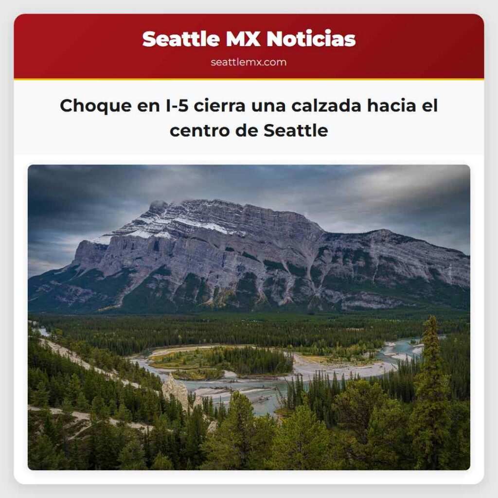 Choque en I-5 cierra una calzada hacia el centro