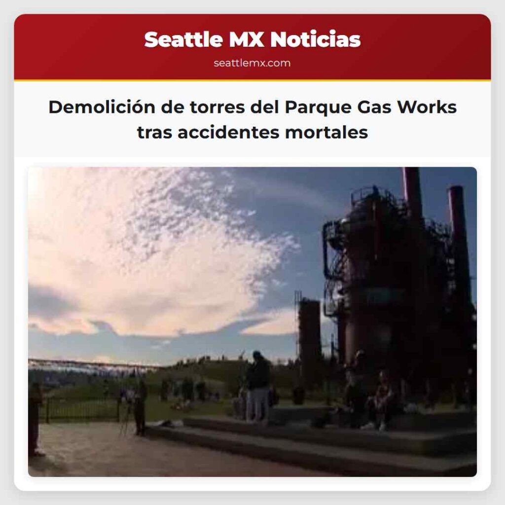 Demolición de torres del Parque Gas Works tras