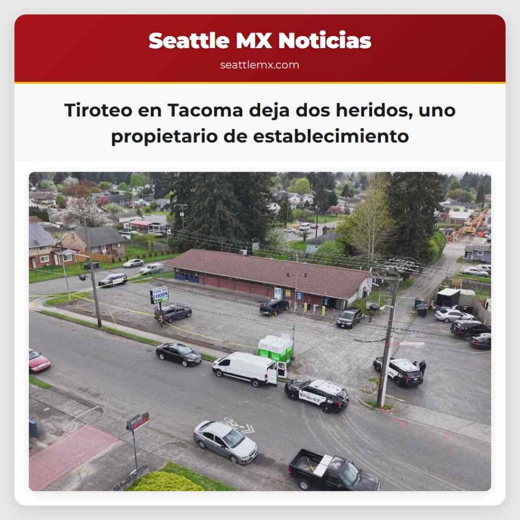 Tiroteo en Tacoma deja dos heridos, uno