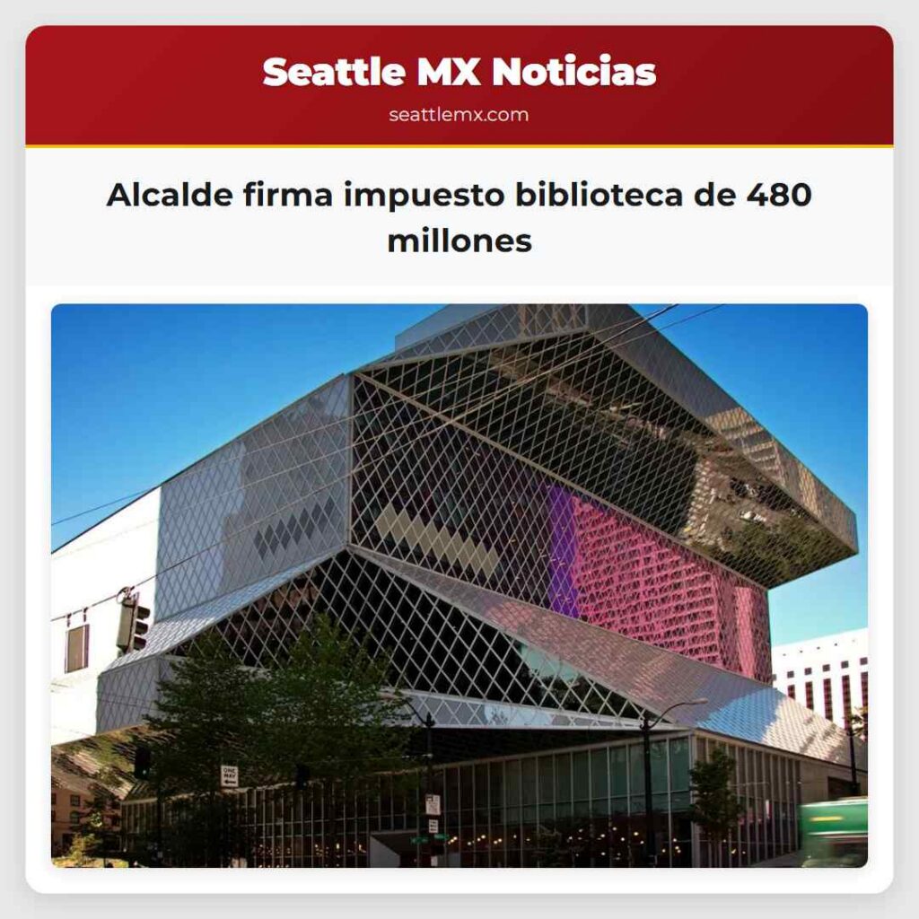 Alcalde firma impuesto biblioteca de 480 millones