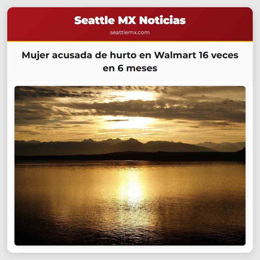 Mujer acusada de hurto en Walmart 16 veces en 6