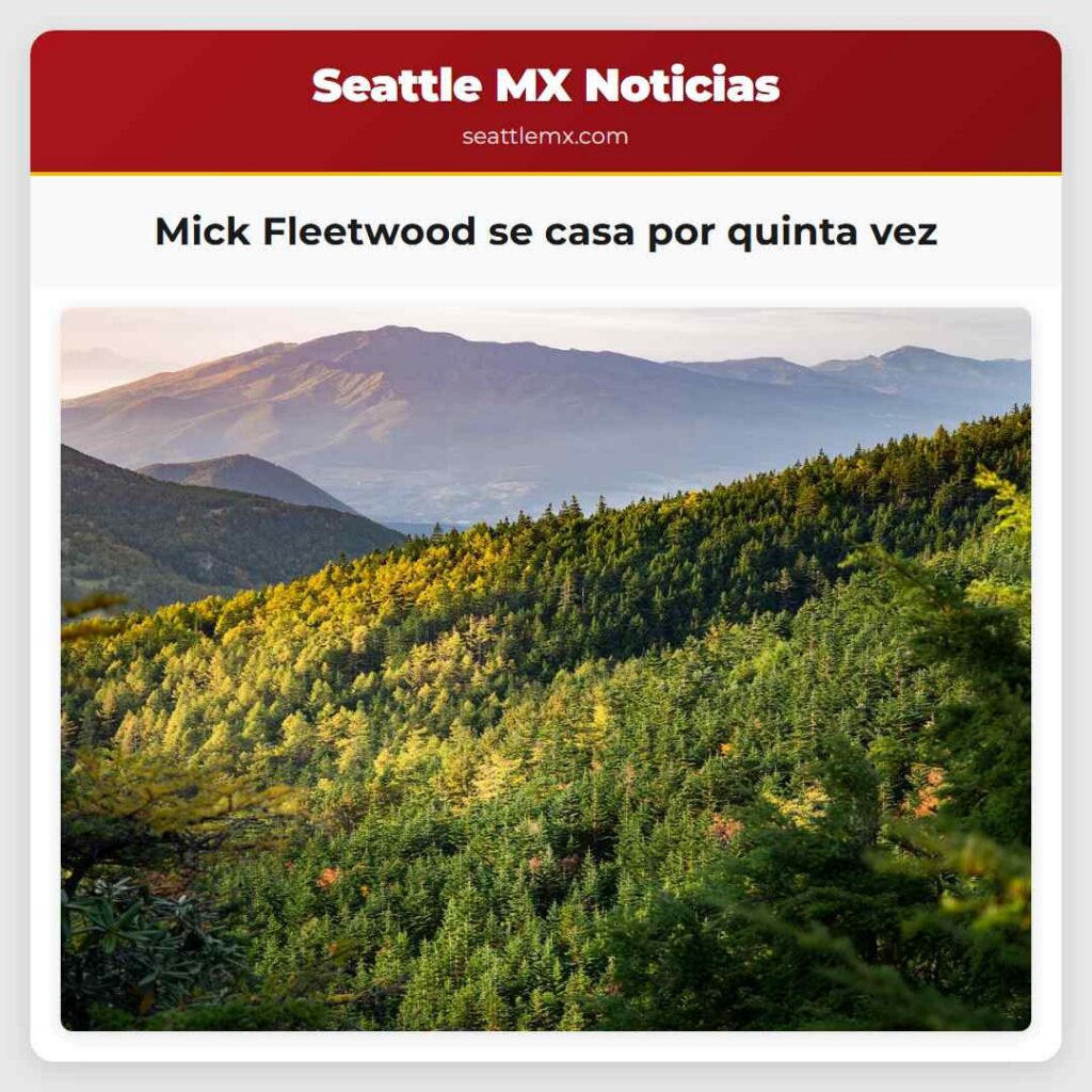 Mick Fleetwood se casa por quinta vez