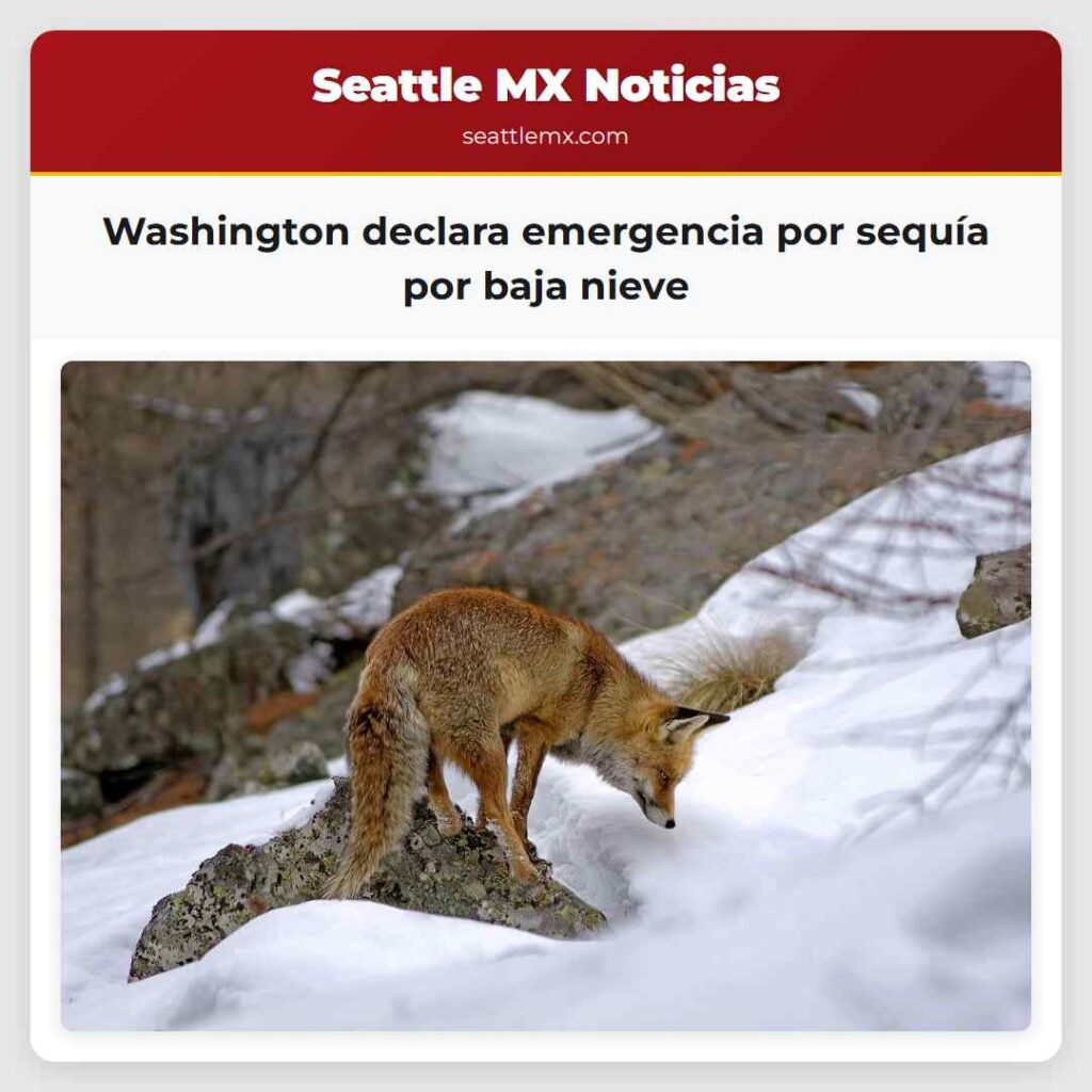 Washington declara emergencia por sequía por baja