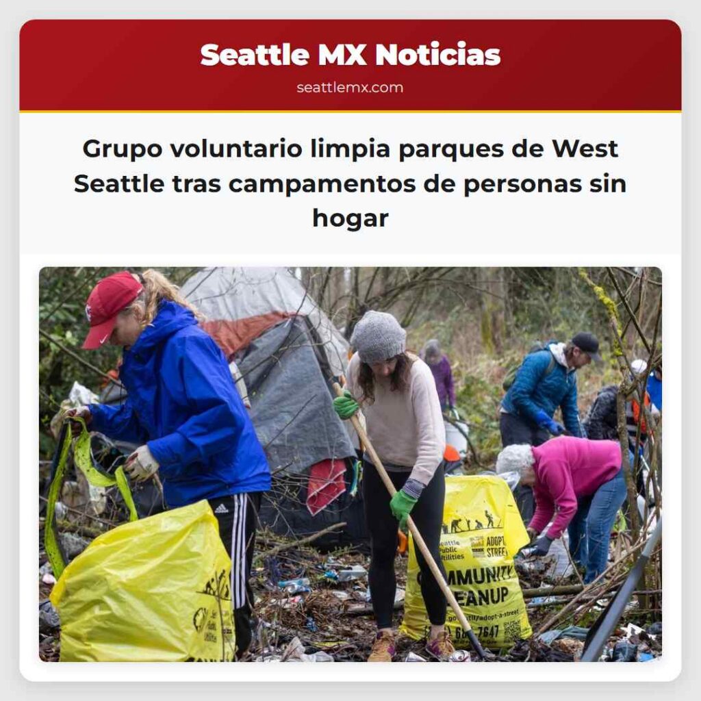 Grupo voluntario limpia parques de West Seattle