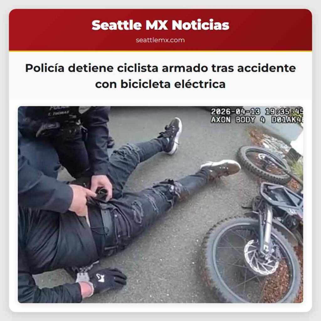 Policía detiene ciclista armado tras accidente