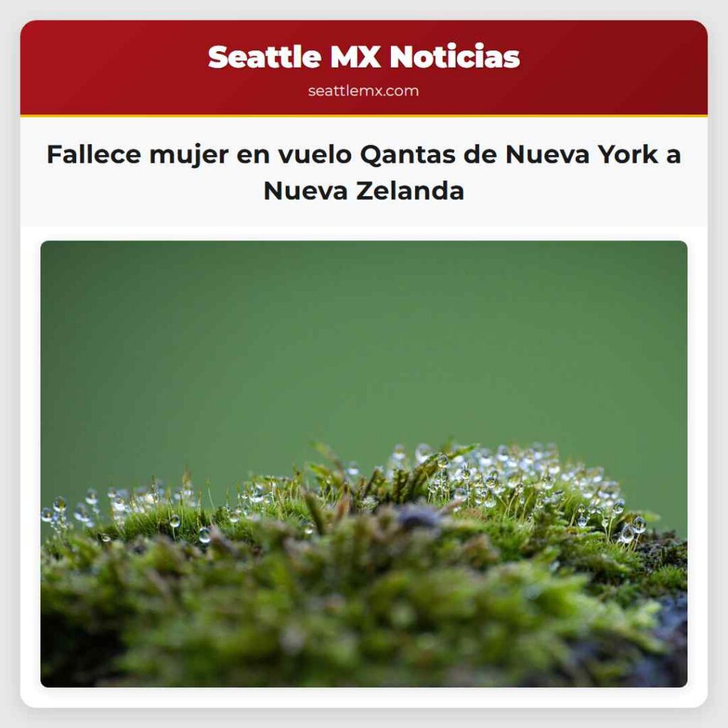 Fallece mujer en vuelo Qantas de Nueva York a