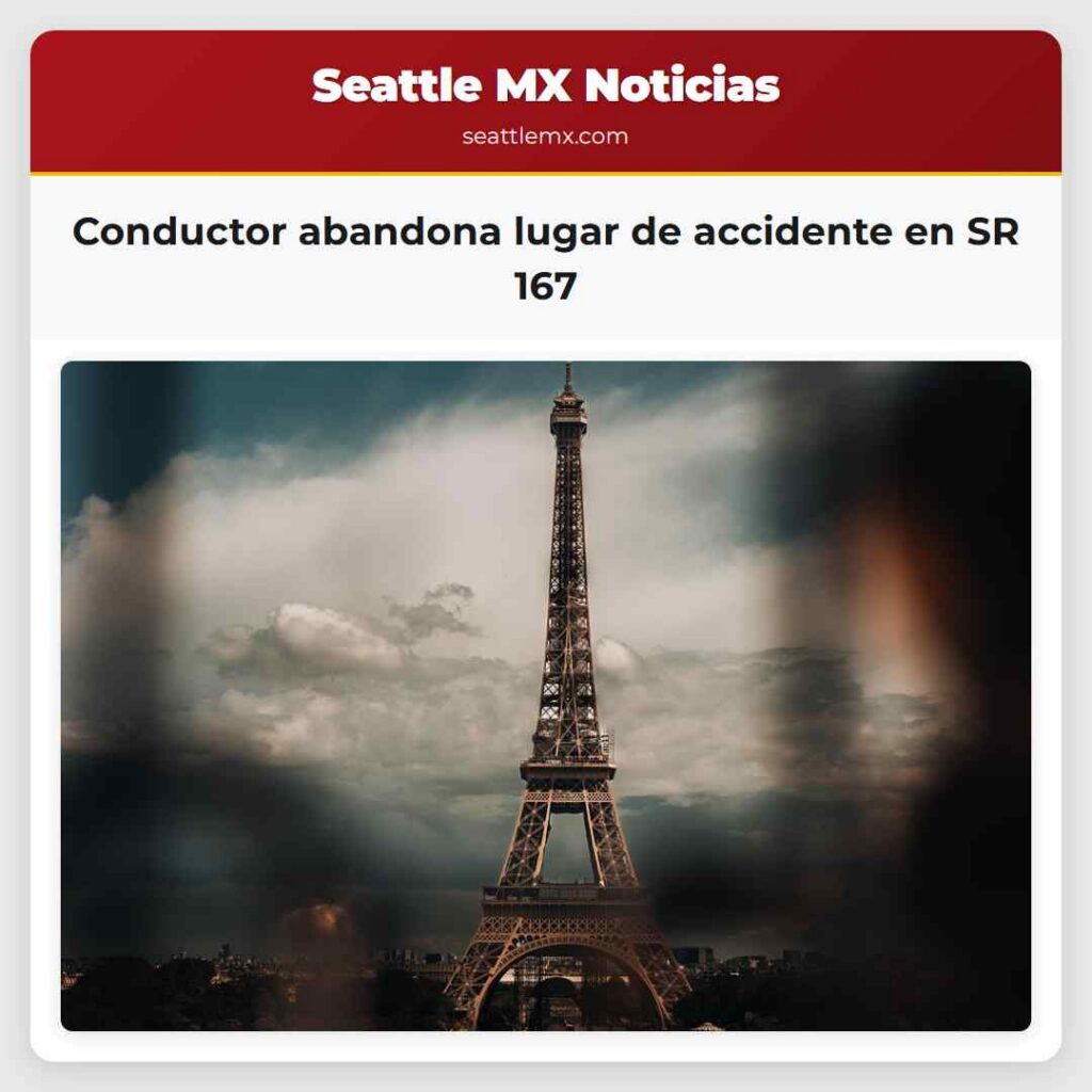 Conductor abandona lugar de accidente en SR 167