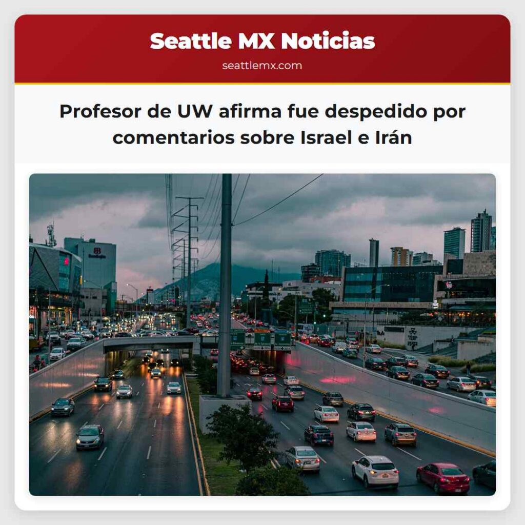 Profesor de UW afirma fue despedido por