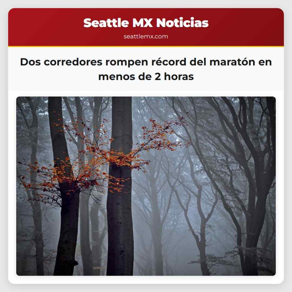 Dos corredores rompen récord del maratón en menos