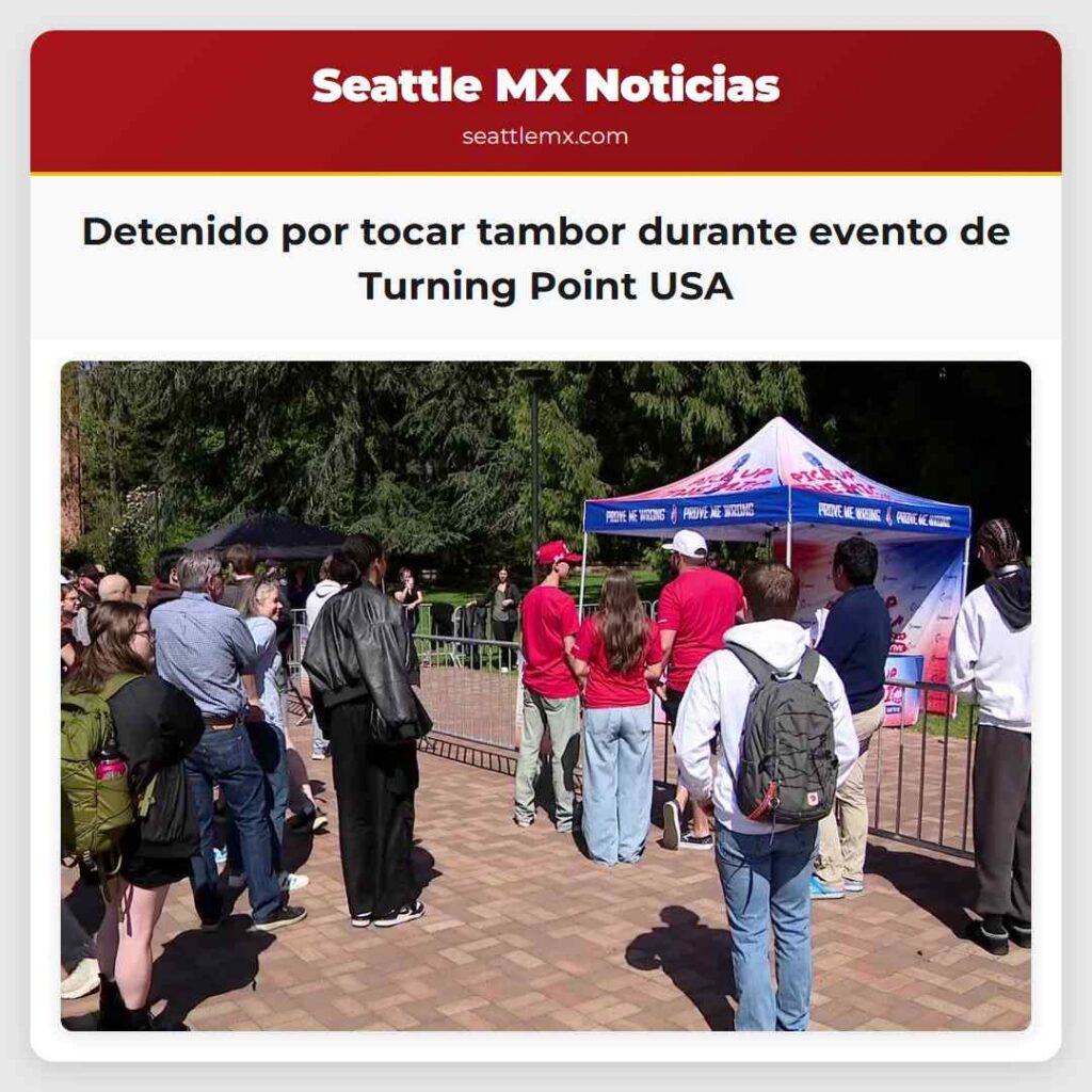 Detenido por tocar tambor durante evento de