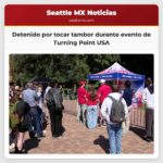 Detenido por tocar tambor durante evento de Turning Point USA