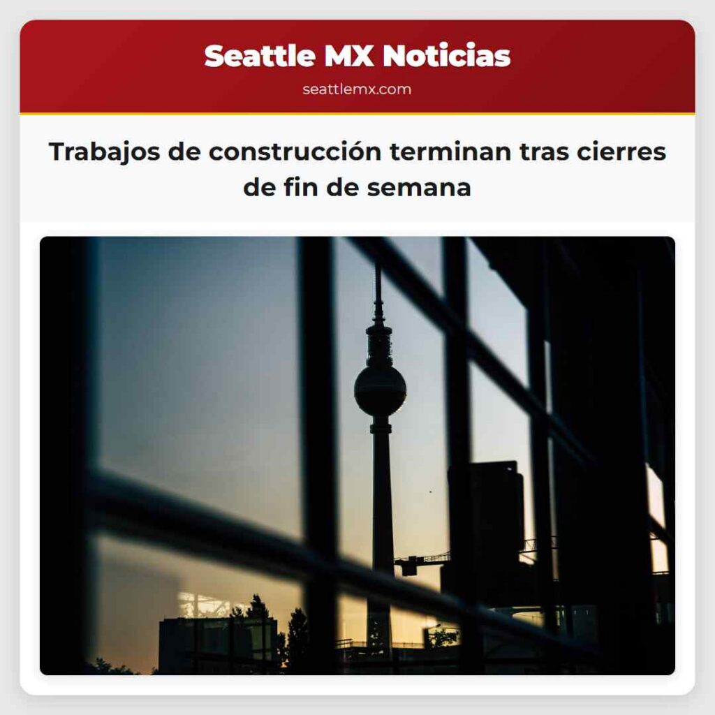 Trabajos de construcción terminan tras cierres de