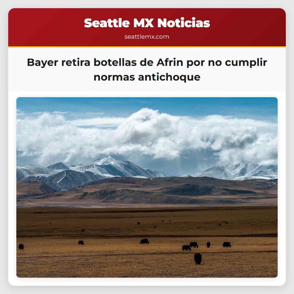 Bayer retira botellas de Afrin por no cumplir