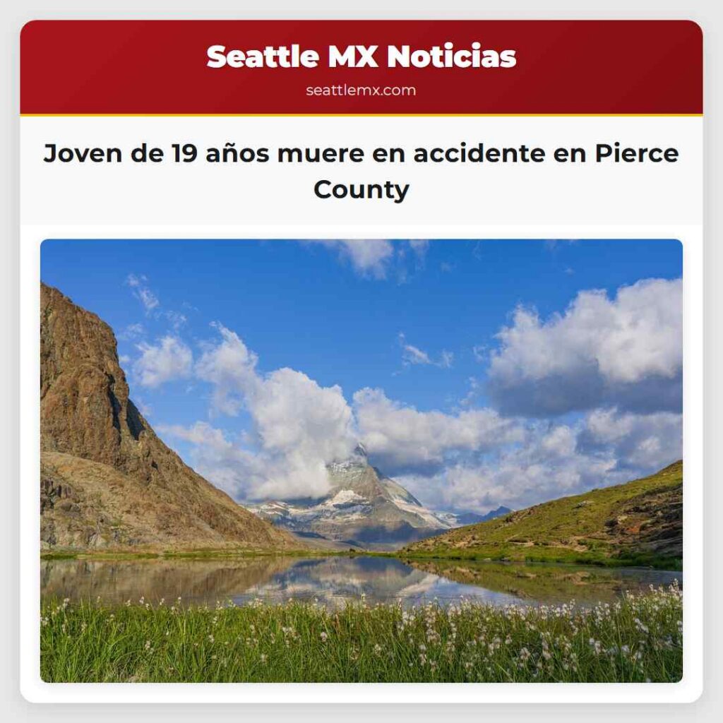 Joven de 19 años muere en accidente en Pierce