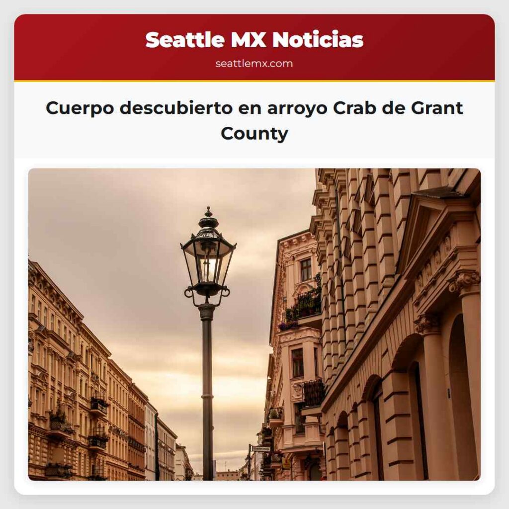 Cuerpo descubierto en arroyo Crab de Grant County