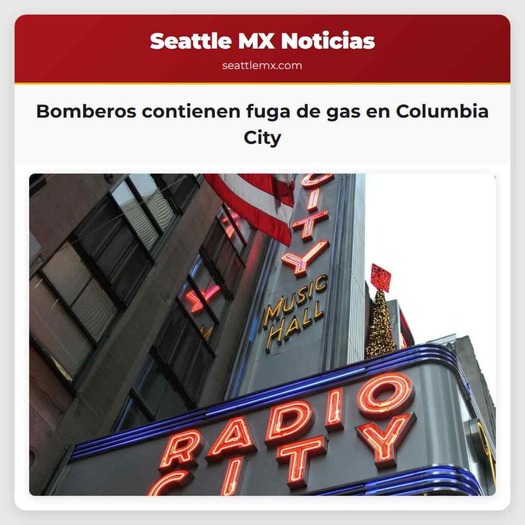 Bomberos contienen fuga de gas en Columbia City
