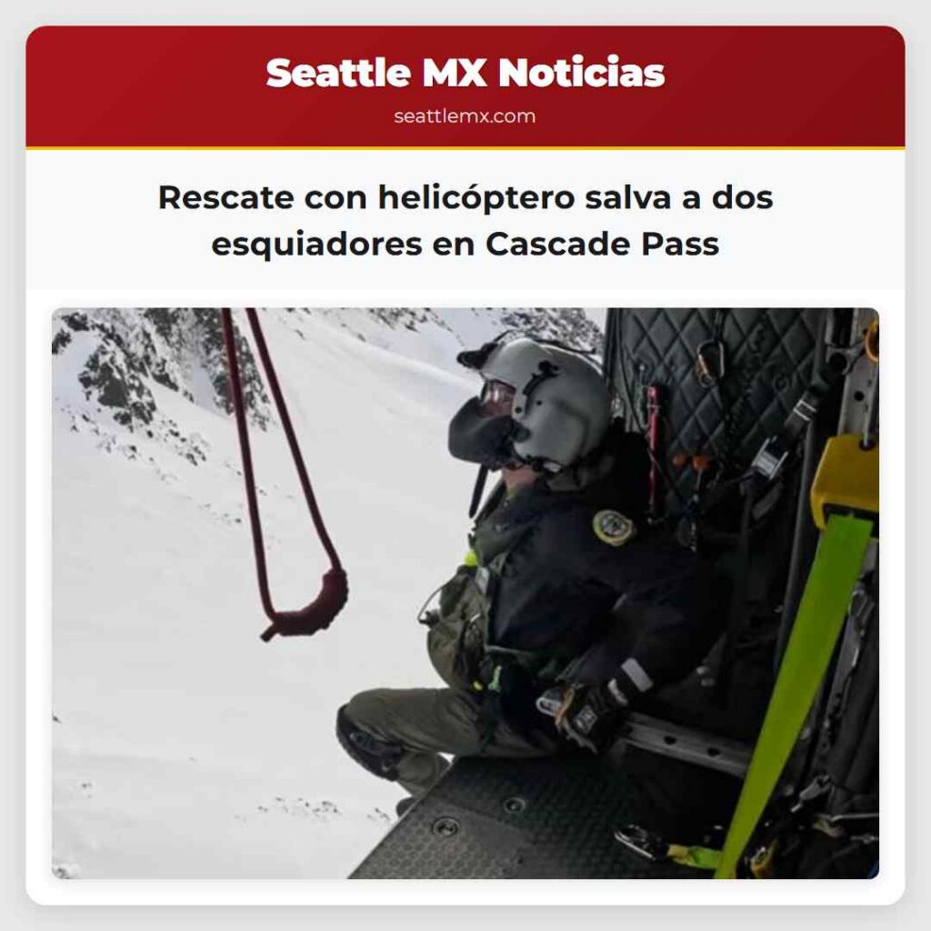 Rescate con helicóptero salva a dos esquiadores