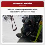 Rescate con helicóptero salva a dos esquiadores atrapados en la zona de Cascade Pass