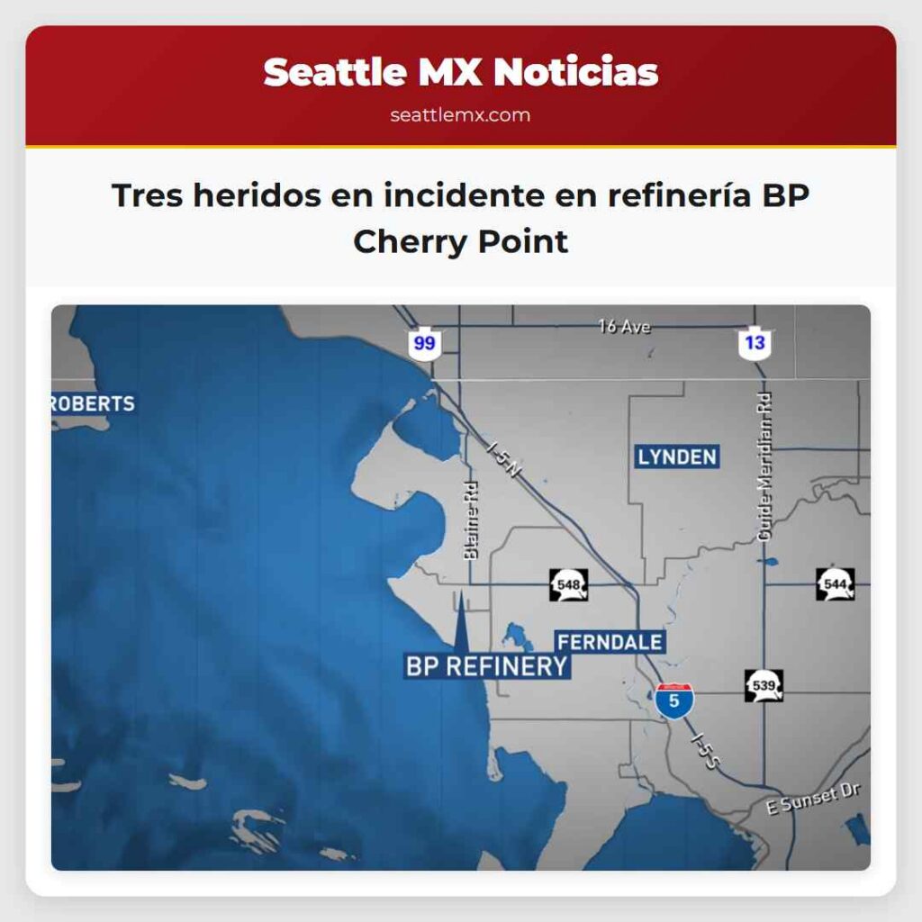 Tres heridos en incidente en refinería BP Cherry