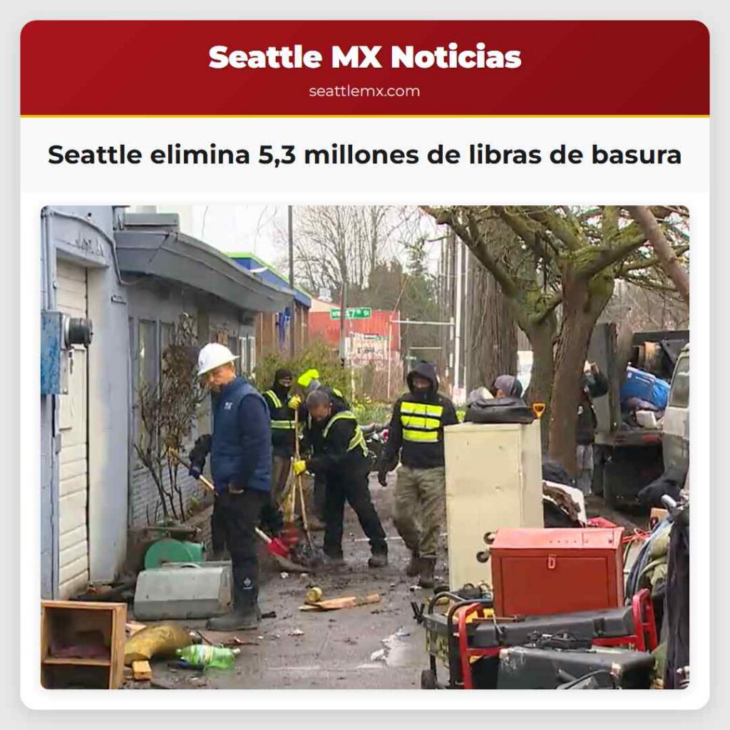 Seattle elimina 5,3 millones de libras de basura