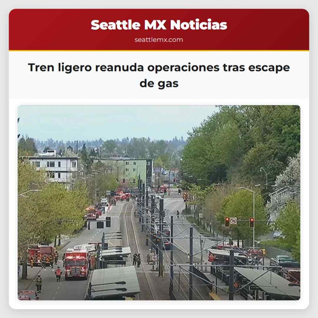 Tren ligero reanuda operaciones tras escape de gas