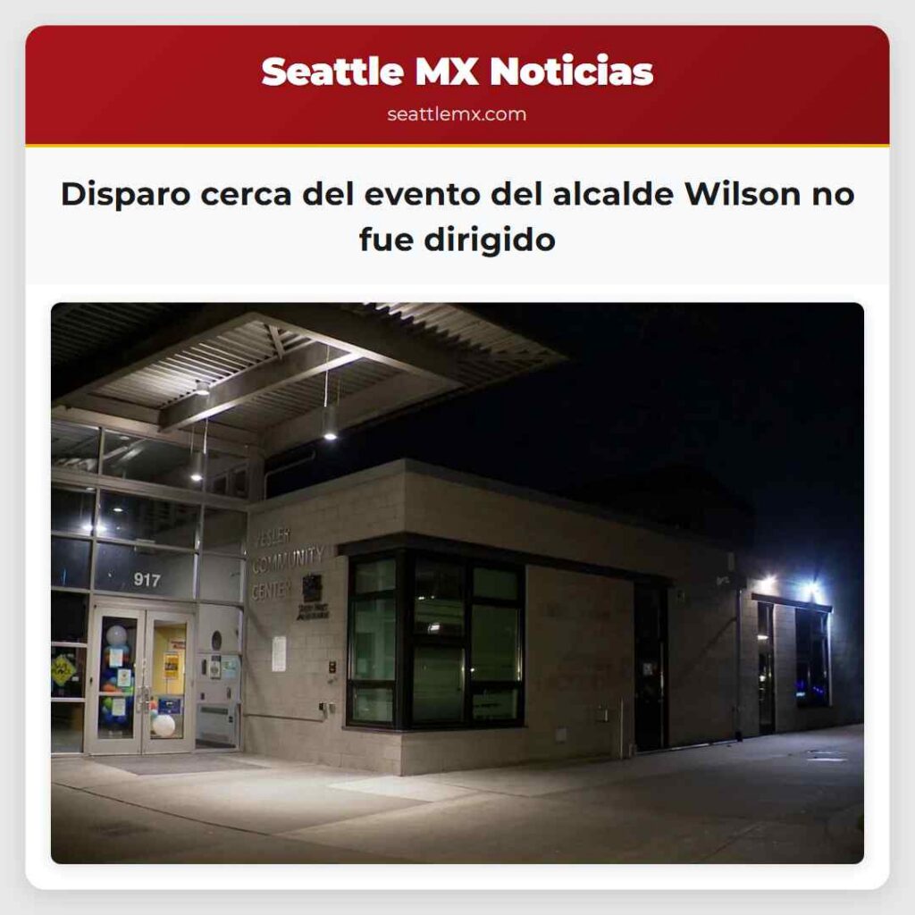 Disparo cerca del evento del alcalde Wilson no