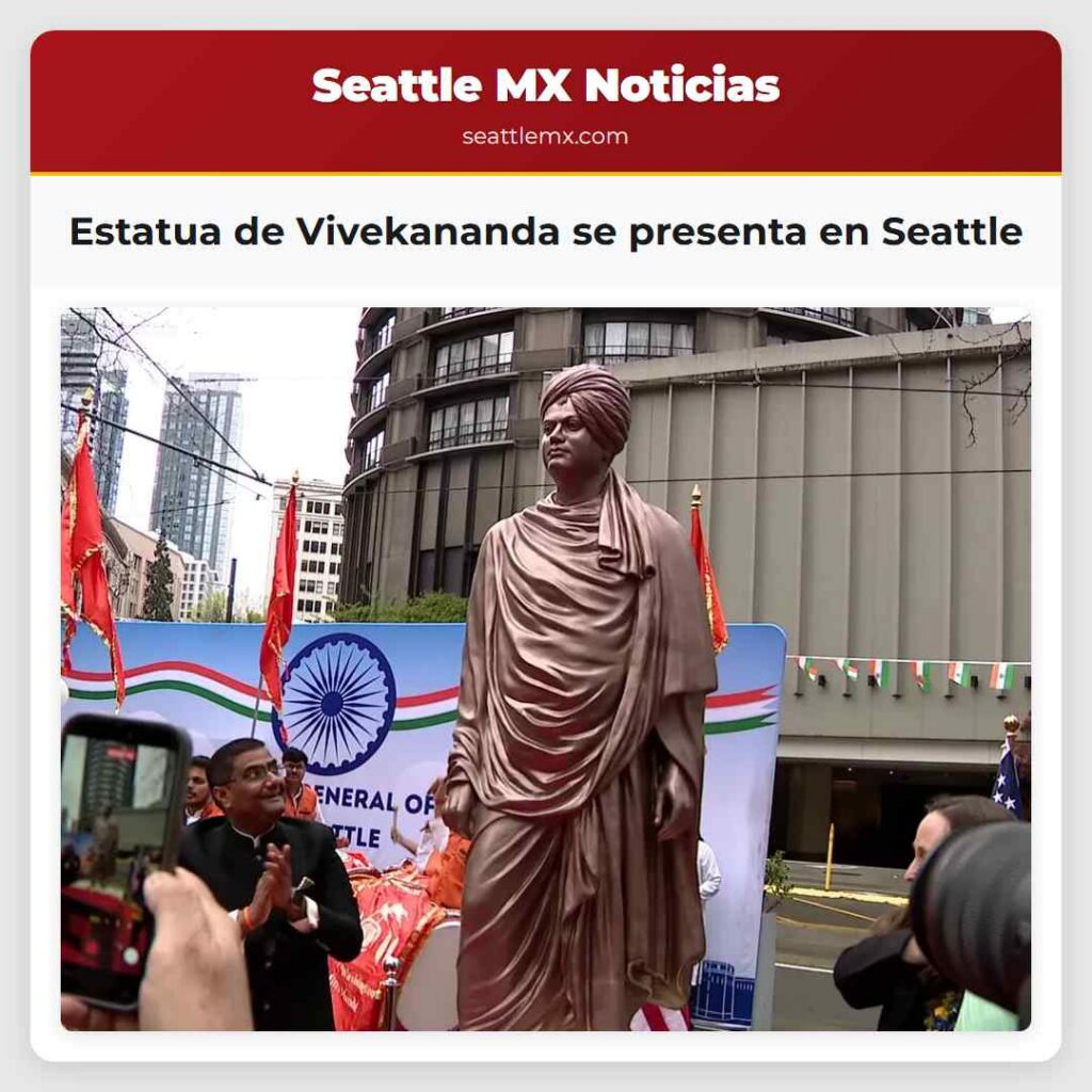 Estatua de Vivekananda se presenta en Seattle
