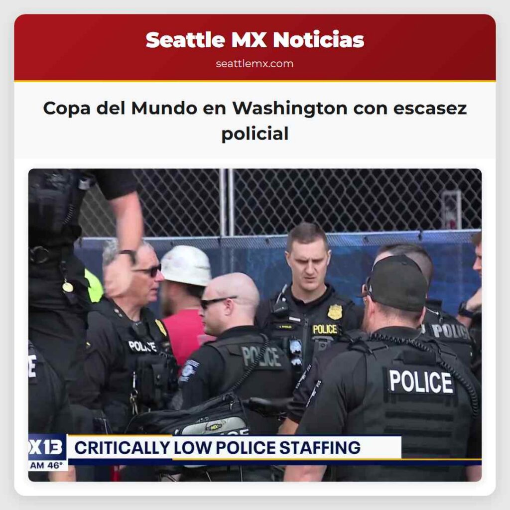 Copa del Mundo en Washington con escasez policial