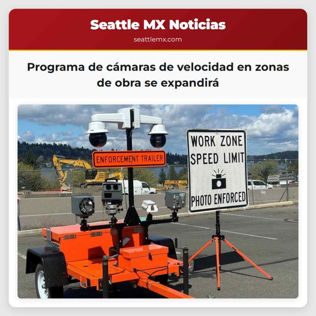 Programa de cámaras de velocidad en zonas de obra