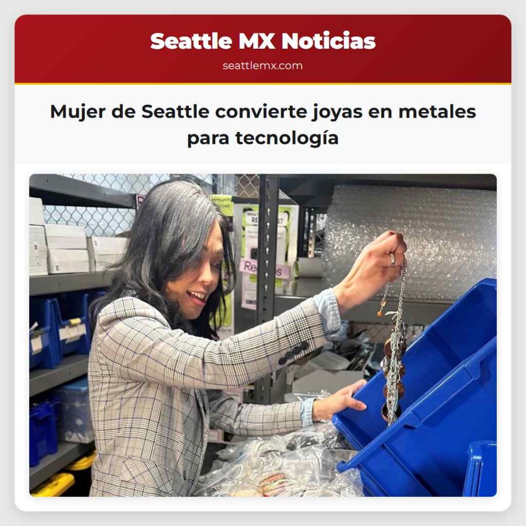 Mujer de Seattle convierte joyas en metales para