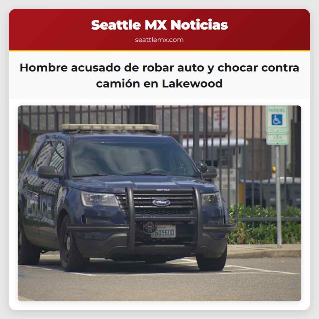 Hombre acusado de robar auto y chocar contra