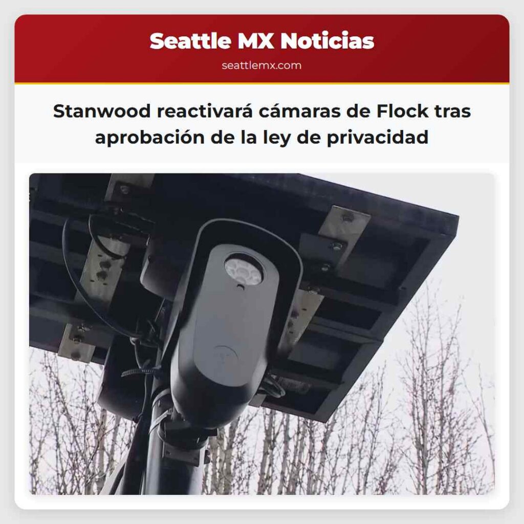 Stanwood reactivará cámaras de Flock tras