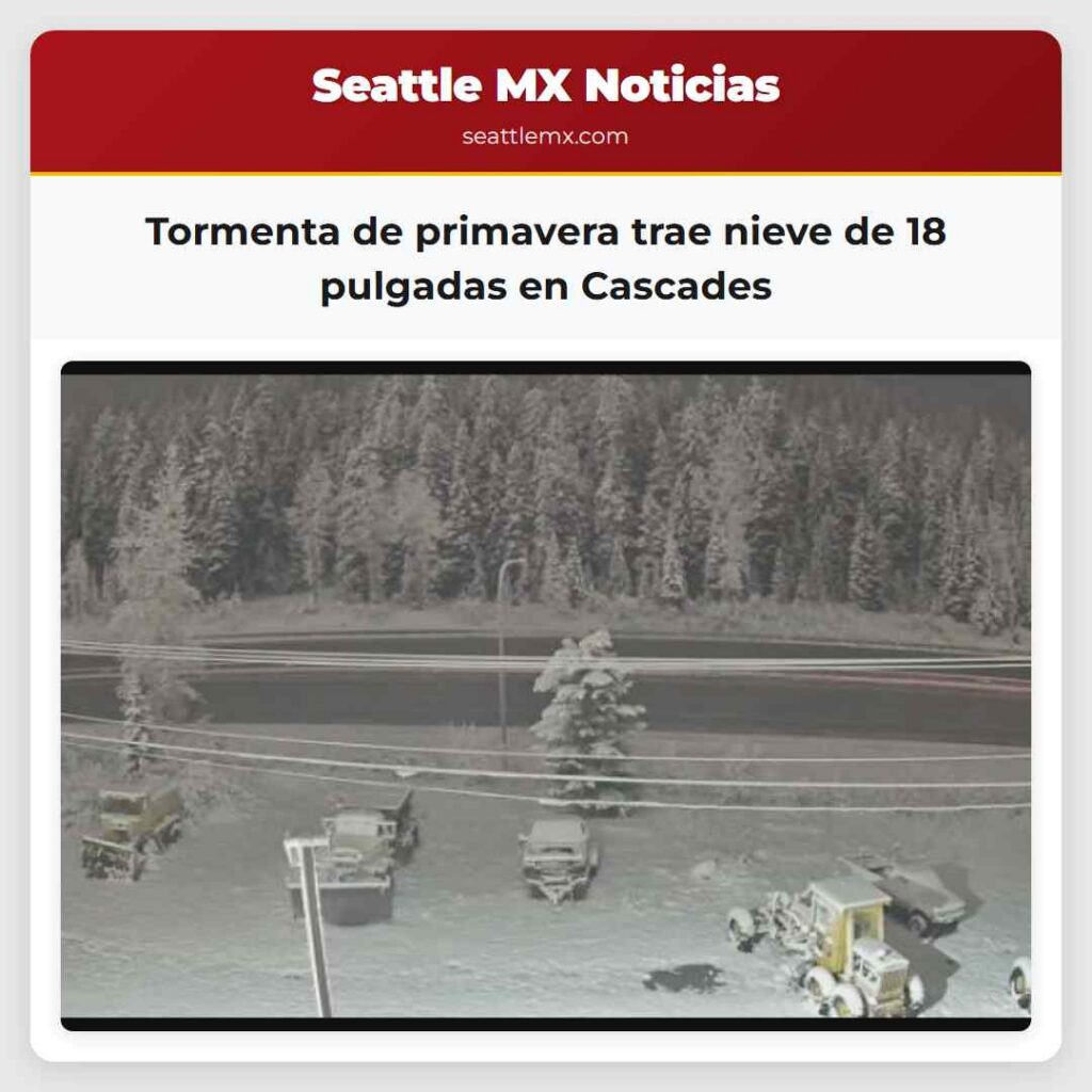 Tormenta de primavera trae nieve de 18 pulgadas