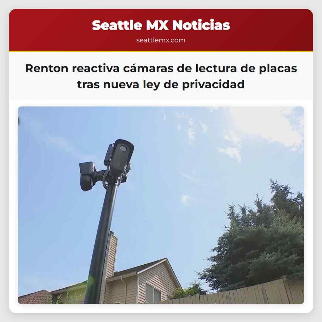Renton reactiva cámaras de lectura de placas tras