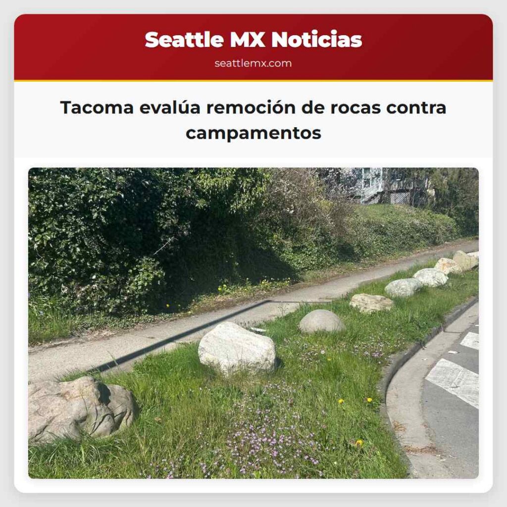 Tacoma evalúa remoción de rocas contra campamentos
