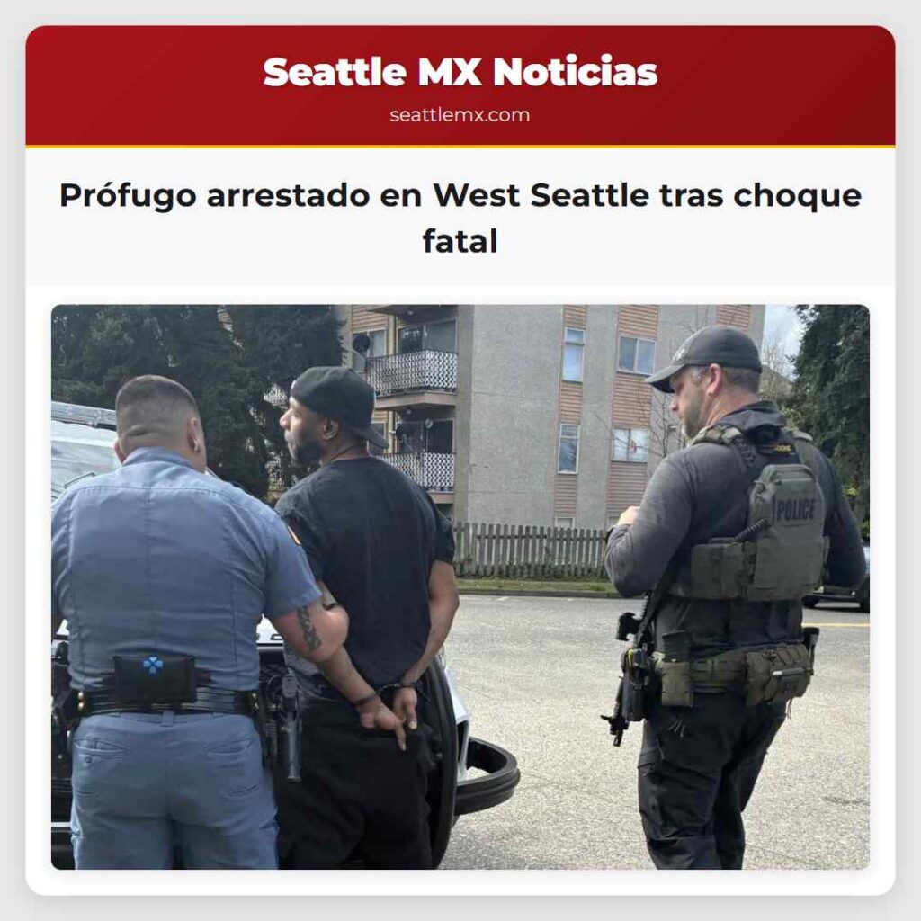 Prófugo arrestado en West Seattle tras choque