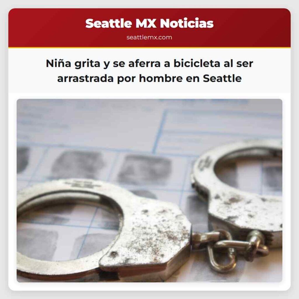Niña grita y se aferra a bicicleta al ser