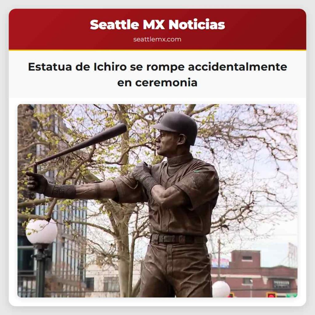 Estatua de Ichiro se rompe accidentalmente en
