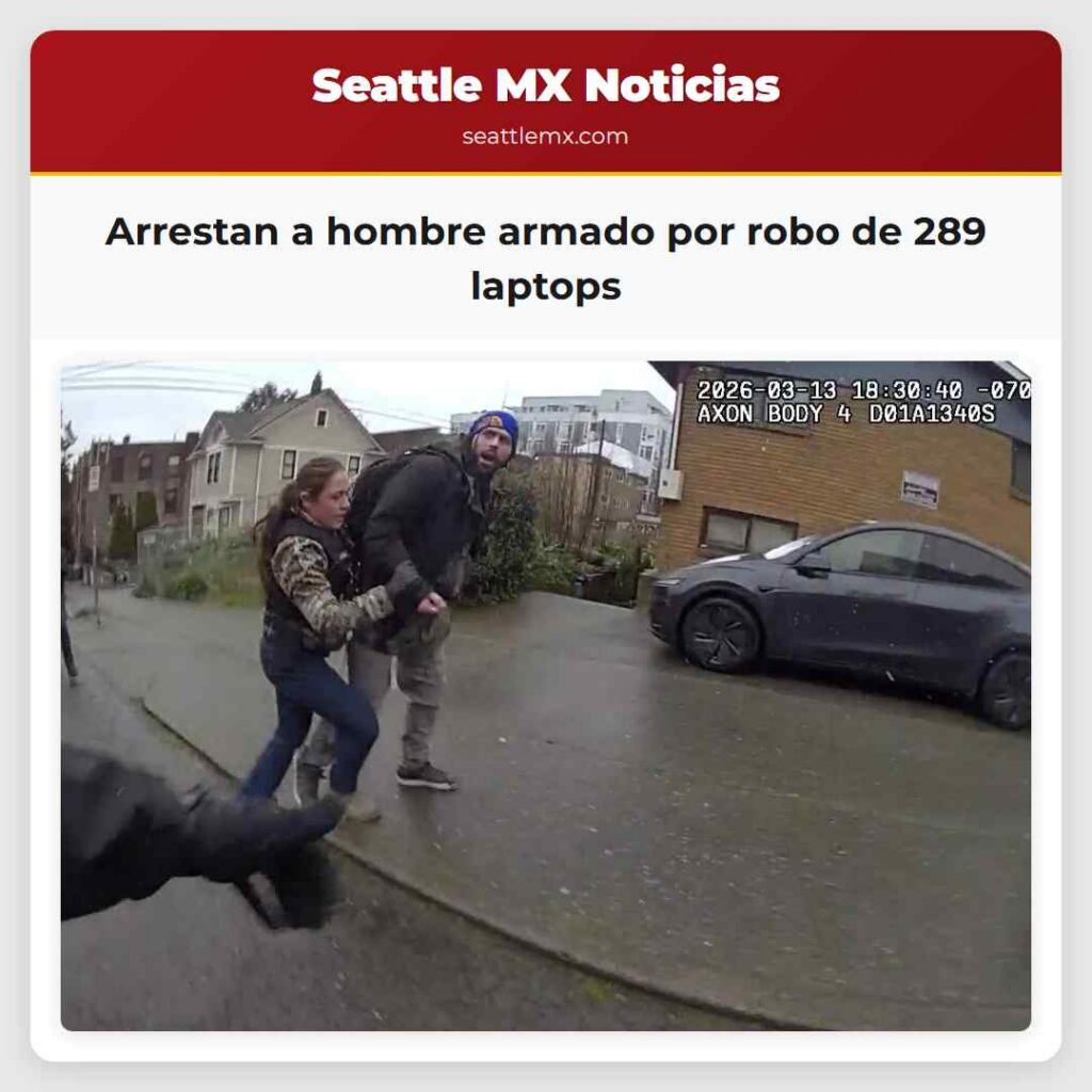 Arrestan a hombre armado por robo de 289 laptops
