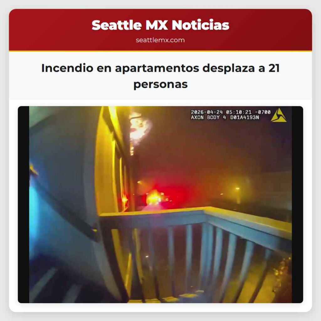 Incendio en apartamentos desplaza a 21 personas