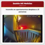 Incendio en apartamentos desplaza a 21 personas