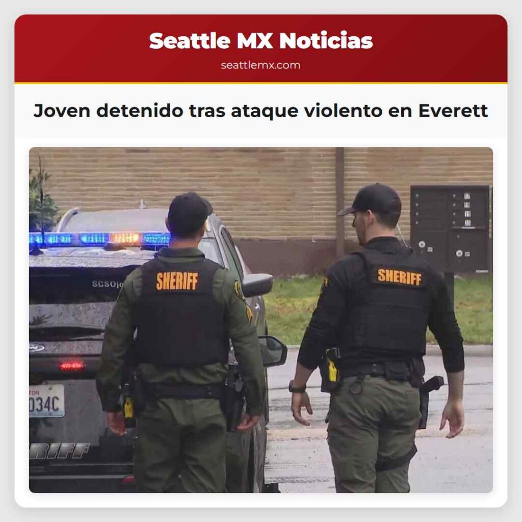 Joven detenido tras ataque violento en Everett