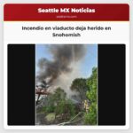 Incendio en viaducto deja herido en Snohomish