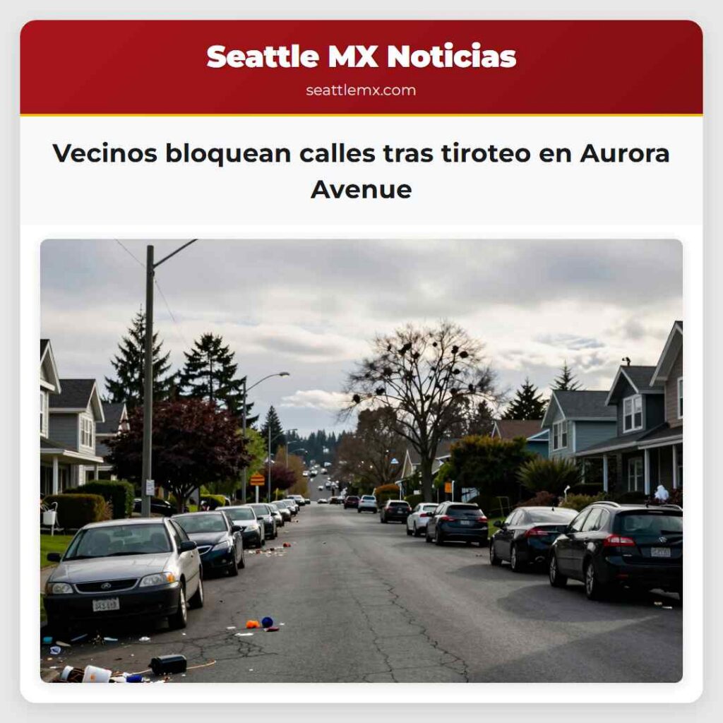 Vecinos bloquean calles tras tiroteo en Aurora