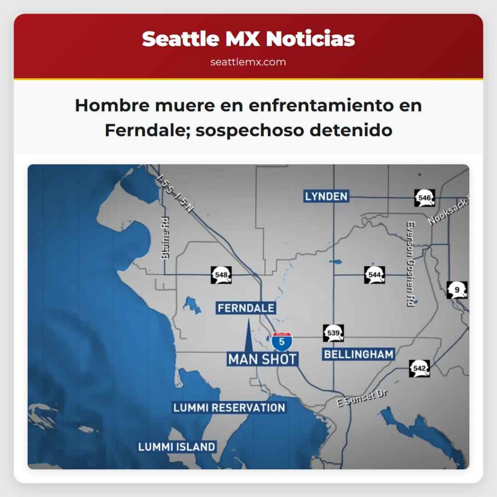 Hombre muere en enfrentamiento en Ferndale;