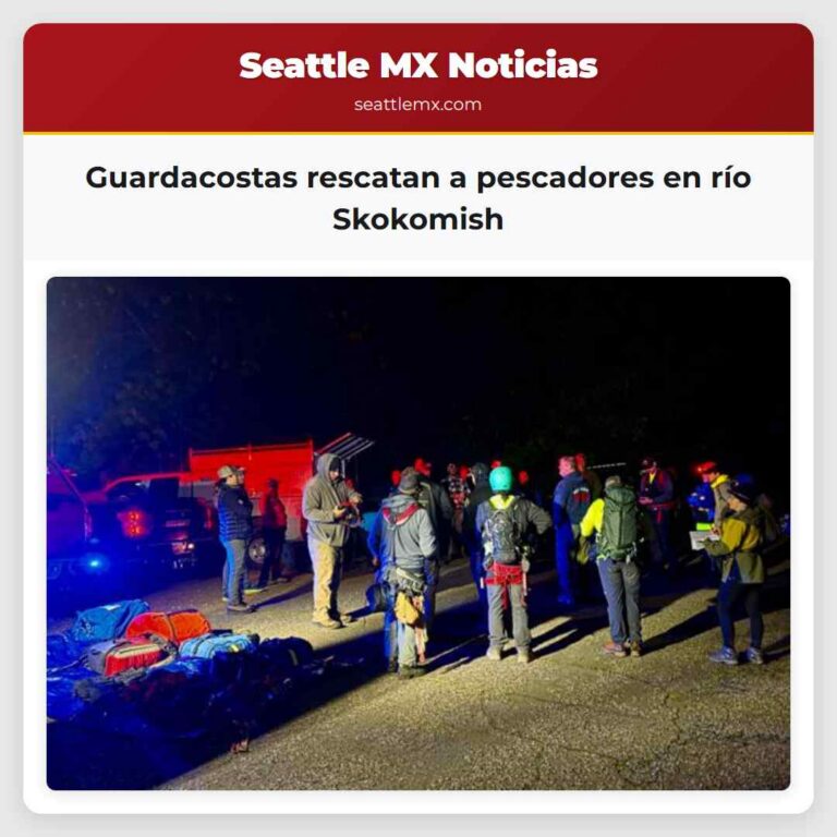 Guardacostas rescatan a pescadores en río Skokomish