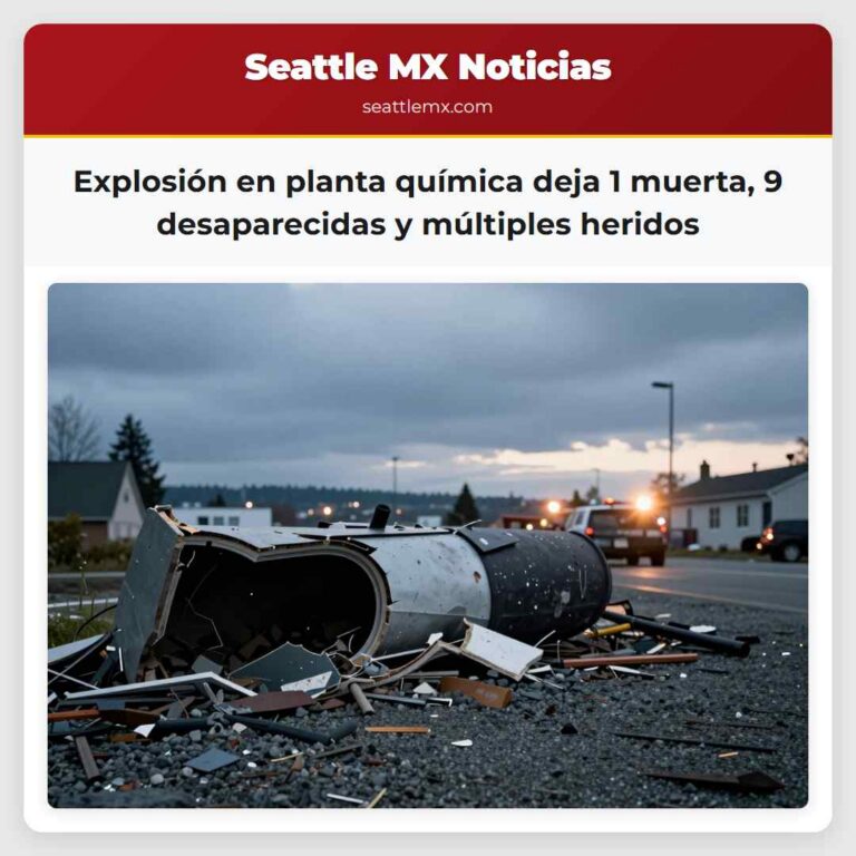 Explosión en planta química deja 1 muerta 9 desaparecidas y múltiples heridos