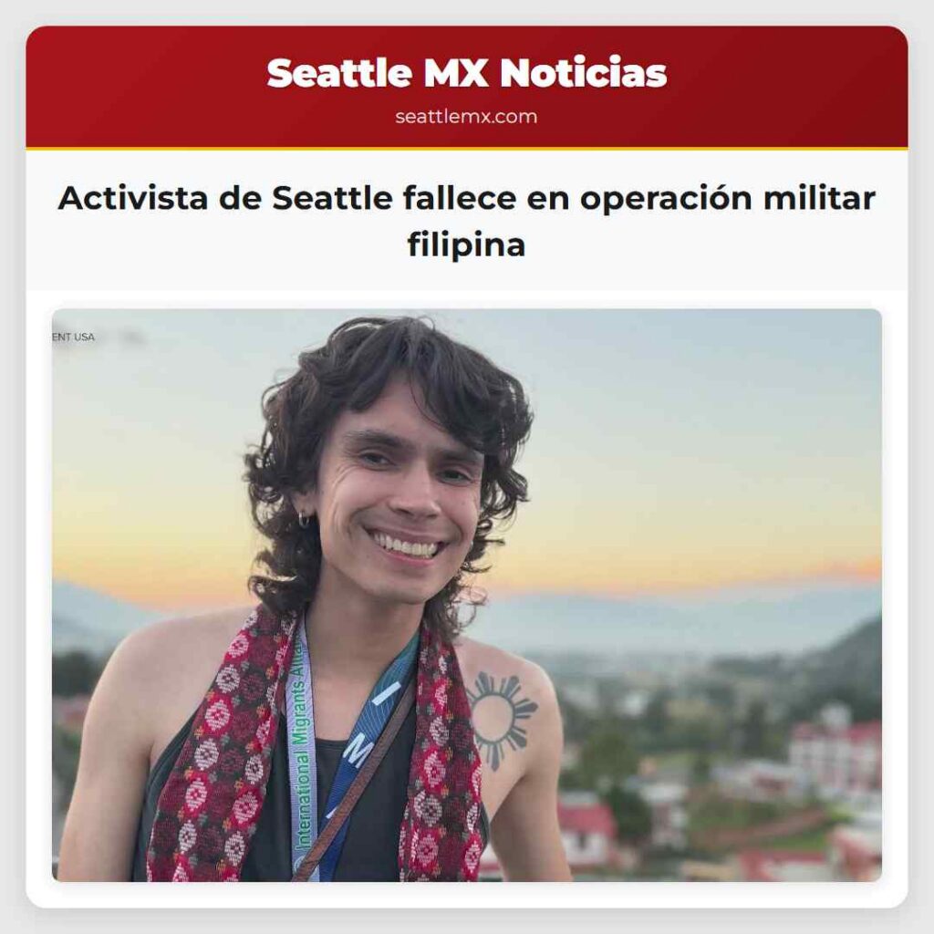 Activista de Seattle fallece en operación militar